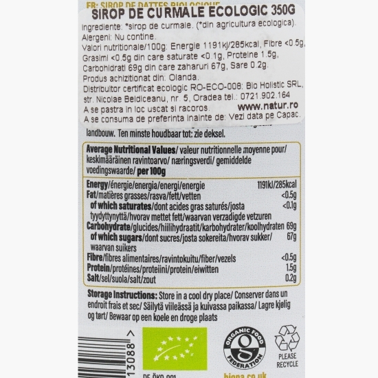 Sirop de curmale eco 350g