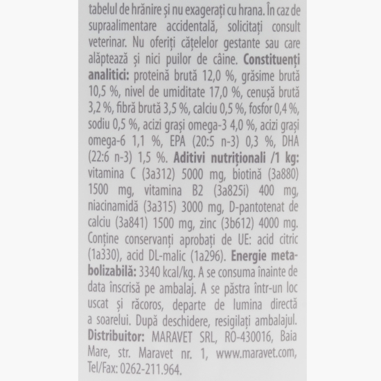 Recompensă funcțională pentru câini Skin & Coat, 150g