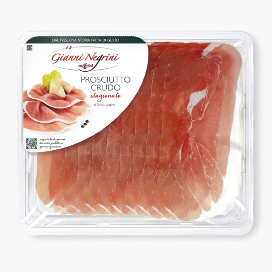 Prosciutto crudo, șuncă crudă condimentată, feliată 110g 