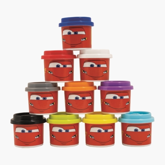 Borcănașe de plastilină în pungă de plastic Cars 10 buc 3+ ani