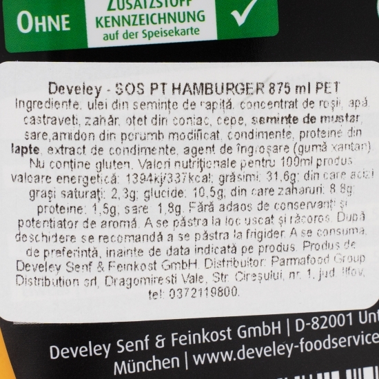 Sos hamburger 875ml