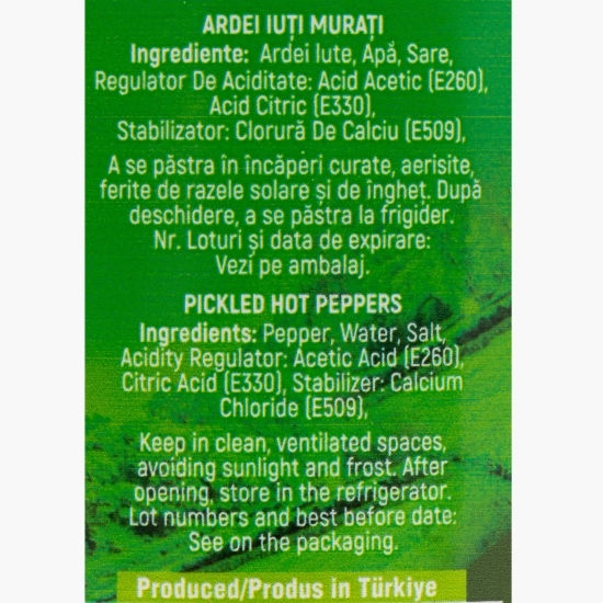 Ardei iuți murați, 650g