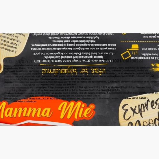 Supă instant noodles cu aromă de roșii, iute 75g