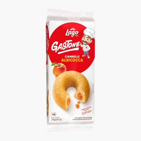 Gogoși italienești cu gem de caise Gastone Ciambelle, 6x40g