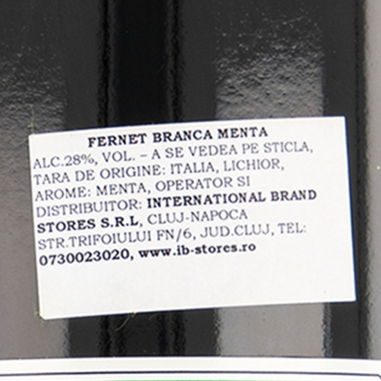Lichior mentă 28% alc. 1l
