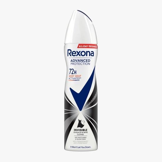 Deodorant spray antiperspirant Advanced Protection Invisible On Black&White Clothes 150ml