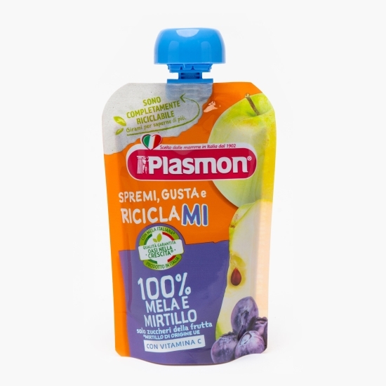 Piure din măr și afine, +6 luni, 100g