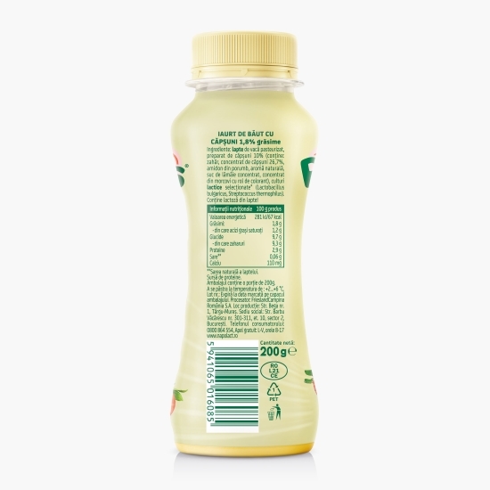 Iaurt de băut cu căpșuni Pofticios 200g