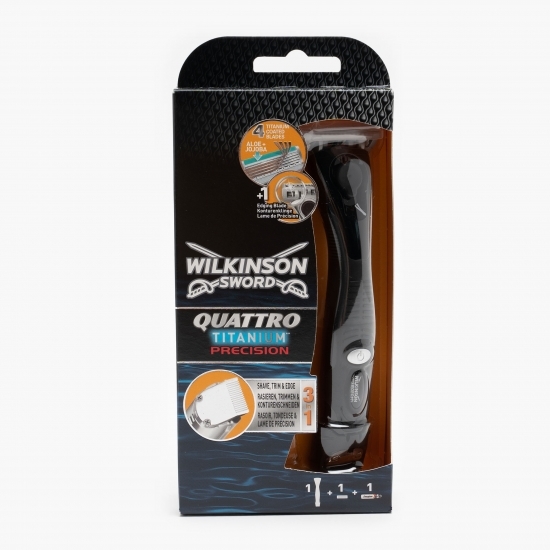 Aparat de ras cu 4 lame trimmer Quattro Titanium Precision
