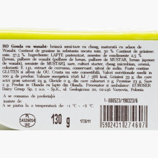 Brânză Gouda cu wasabi 130g