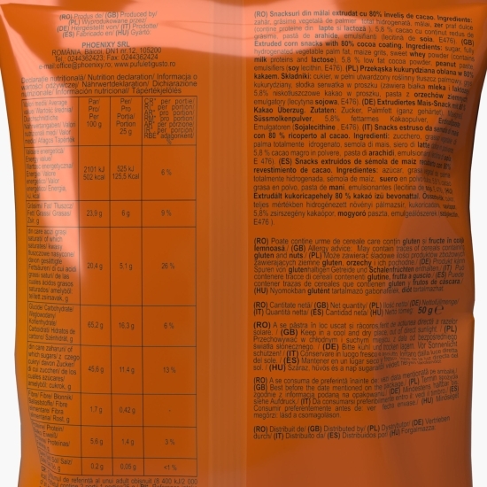 Pufuleți cu glazură de cacao Ciocoleți 50g