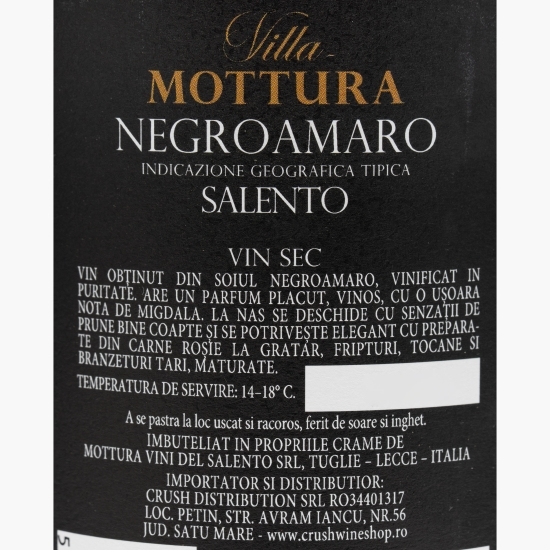 Vin roșu sec Negroamaro Salento, 13%, 750ml