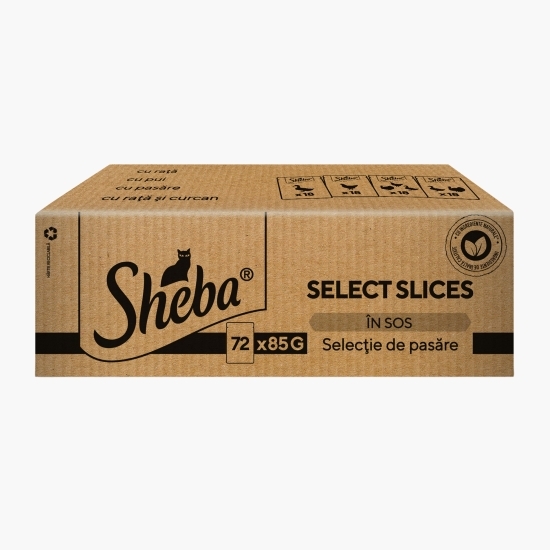 Hrană umedă pentru pisici adulte,72x 85g, cu carne de pasăre în sos 