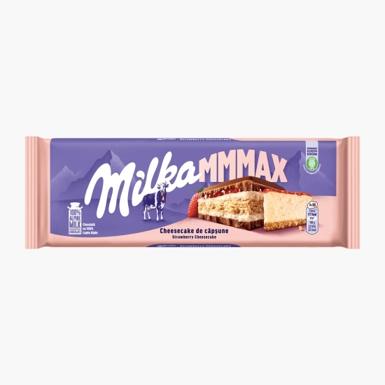 Ciocolată cu cheesecake de căpșune Mmmax, 300g