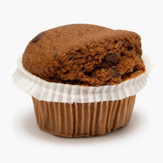 Brioșă de ciocolată cu pepite de ciocolată neagră, fără gluten și lactoză, 65g
