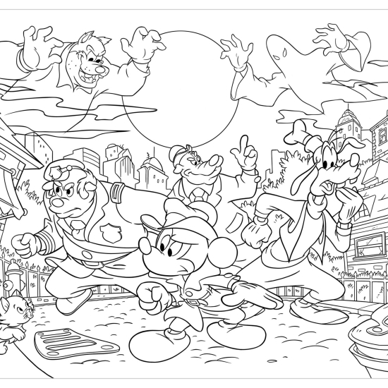 Puzzle Mickey Mouse detectiv 2 in 1, +4 ani