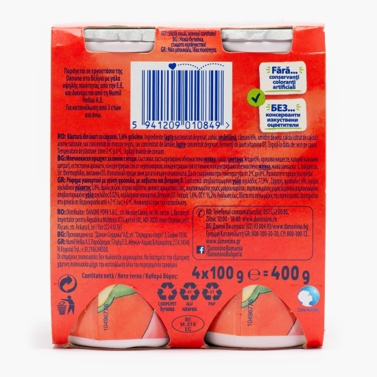 Iaurt de băut cu căpșuni 4x100g