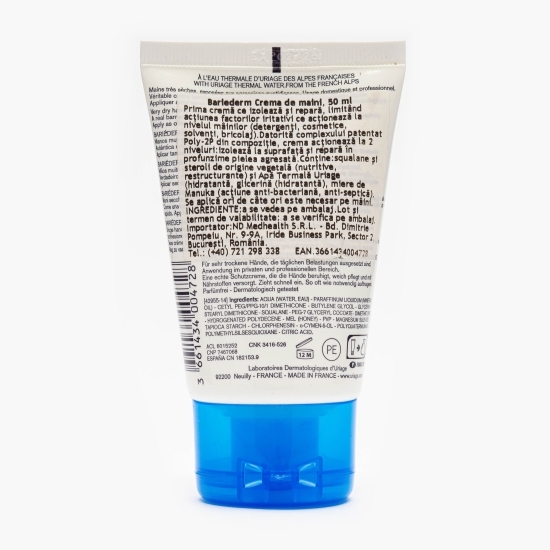 Cremă reparatorie și izolatoare pentru mâini Bariederm CICA 50ml