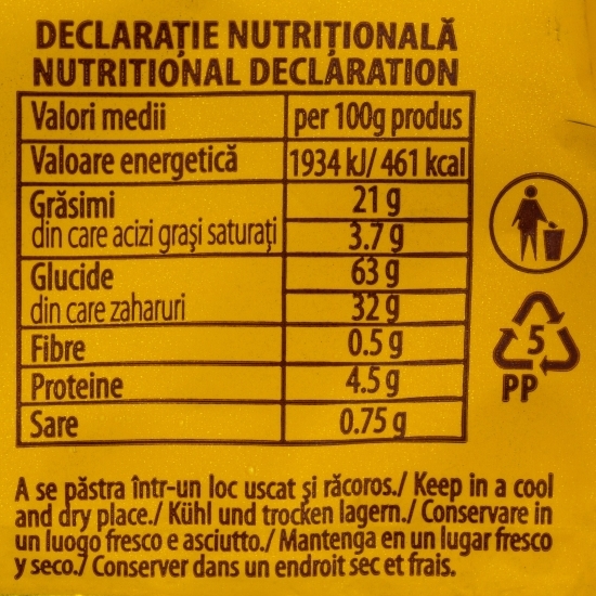 Biscuiți Crunchy cu cacao 168g