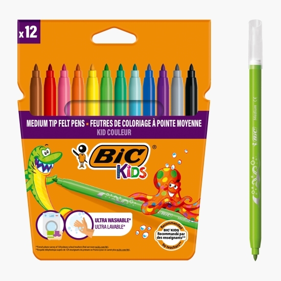 Set markere colorate ultralavabile Kids 12 buc