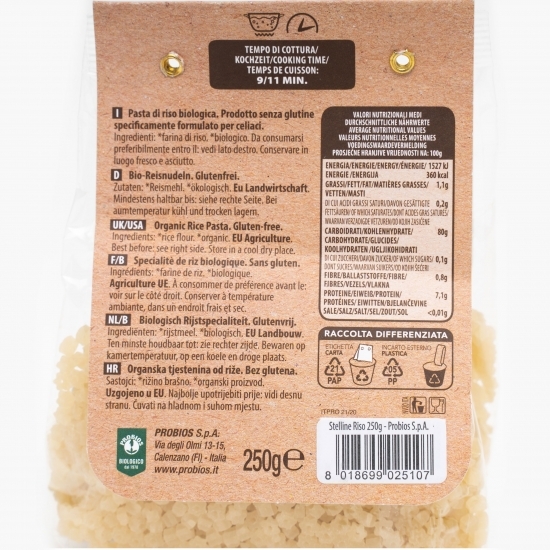 Paste Stellini din orez eco 250g