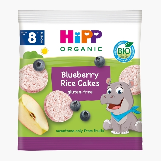 Rondele de orez cu afine eco, +8 luni, 30g