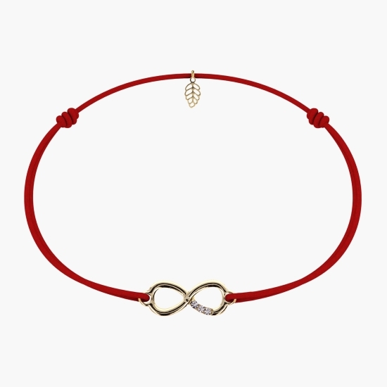 Mărțișor brățară infinit, placat cu aur