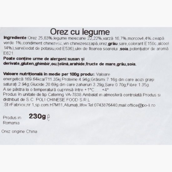 Orez cu legume 230g
