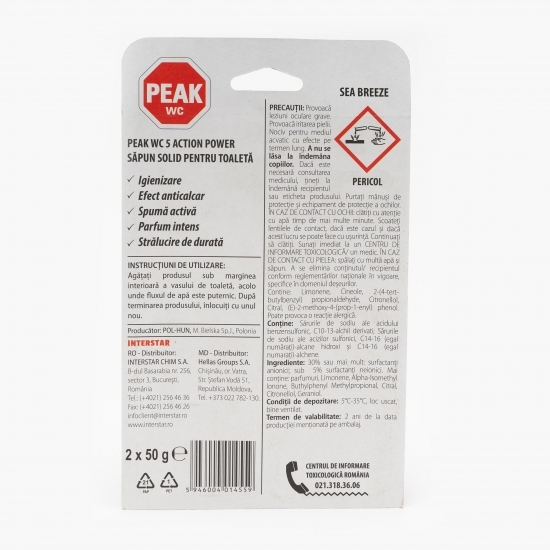 Odorizant WC 5în1 Sea Breeze 2x50g