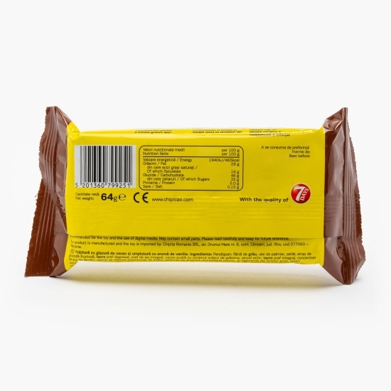 Prăjitură cacao umplutură cu aromă de vanilie 64g
