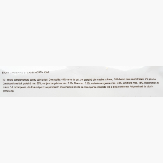 Recompense pentru câini, 300g, sticks cu pui Enjoy Carnivore