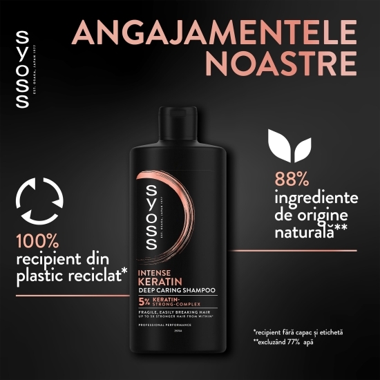 Șampon Intense Keratin pentru păr cu tendință de rupere 440ml