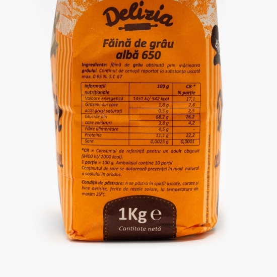 Făină de grâu albă 650 pentru brutărie 1kg