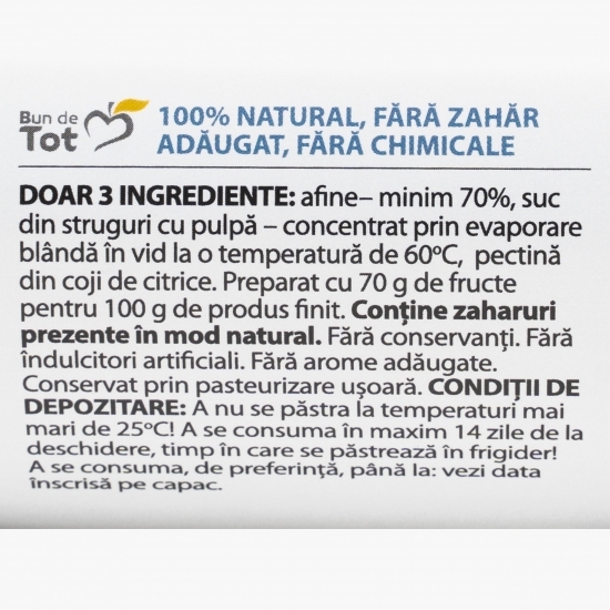 Dulceață de afine fără zahăr adăugat 360g