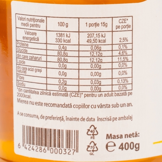 Miere polifloră eco 400g