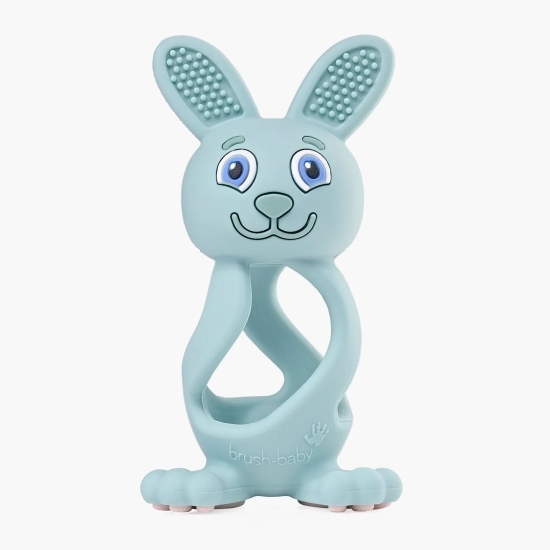 Iepuraș dentiție, silicon, vernil, 0-3 ani