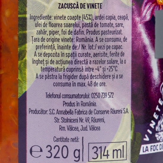 Zacuscă de vinete 320g 