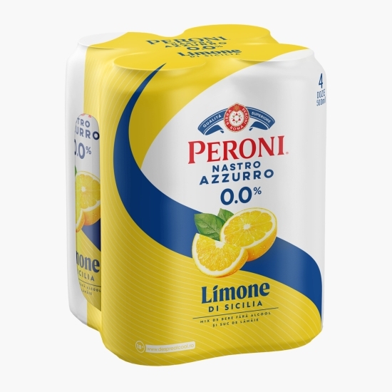 Bere fără alcool cu lămâie Limone di Sicilia, doză 4x500ml 