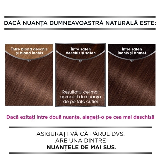 Vopsea de păr permanentă fără amoniac 6.0 Șaten deschis 112ml