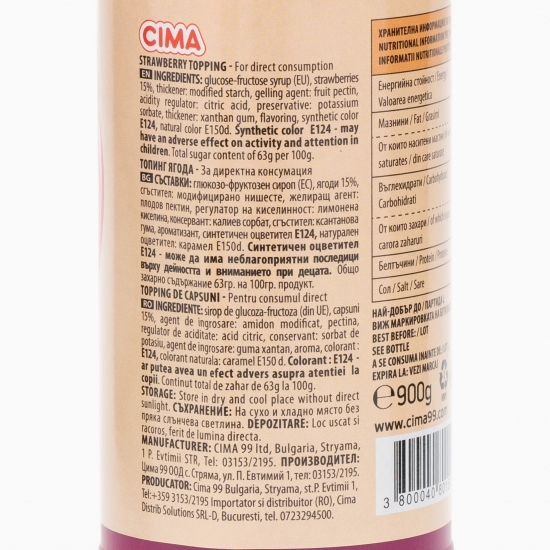Topping de căpșuni 900g