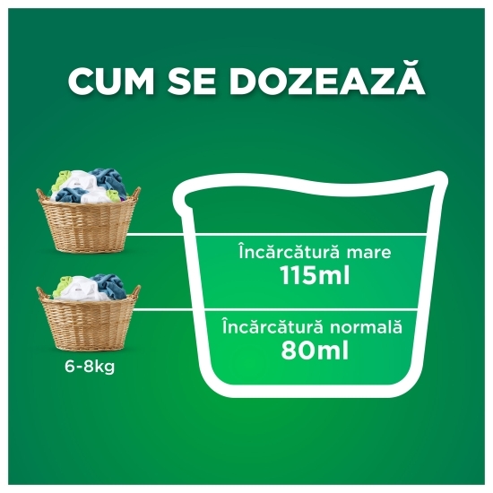 Detergent de rufe lichid Color, 80 spălări, 3.6l