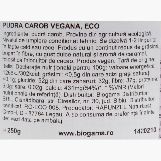 Pudră de carob eco, 250g