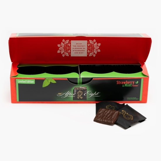 Praline cu mentă căpșuni și ciocolată neagră 200g