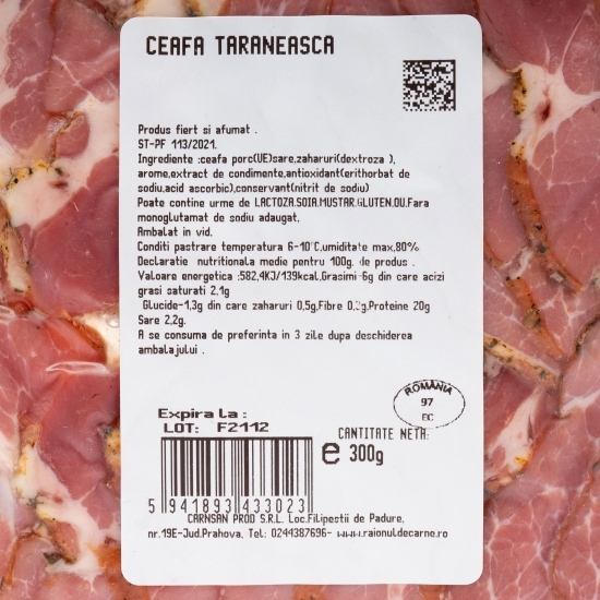 Ceafă țărănească feliată 300g