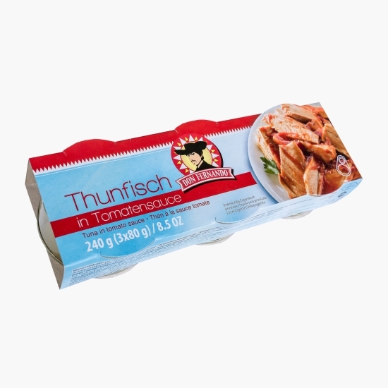 Ton în sos de roșii 240g (3x80g)