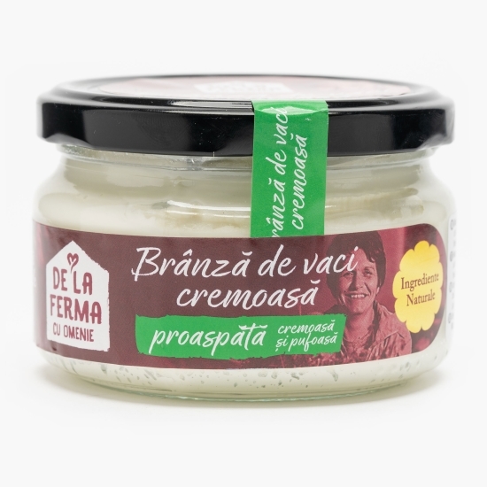 Brânză proaspătă din lapte de vacă, cremoasă 200g 
