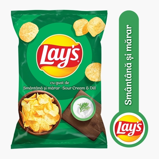 Chipsuri din cartofi cu smântână și mărar 125g