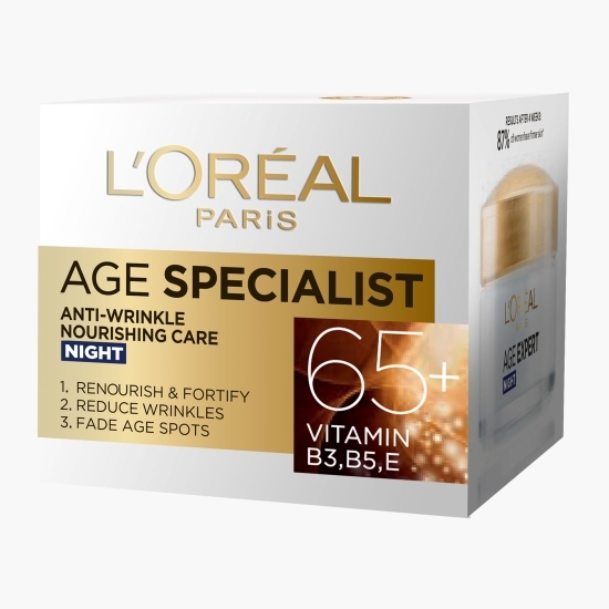 Cremă  de noapte antirid și hrăitoare, 65+ Age Specialist, 50ml