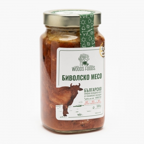 Carne de bivol în suc propriu 530g