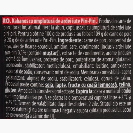 Cârnați sticks picanți cu piri-piri 95g